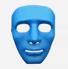 2x Robot Plain Mask Purge Style Halloween Scary Ghost Blank Mask Unisex - 1xBlue +1xWhite