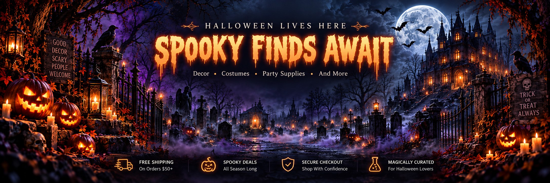 Halloween Lives Here — Spooky Finds Await. Halloween decor, costumes, party supplies and more.